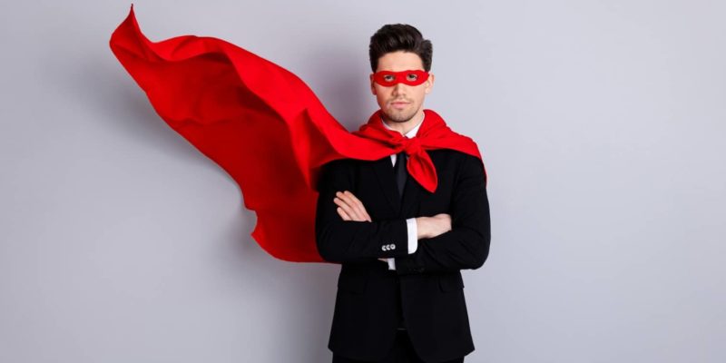 image of person with red cape for personal style branding article