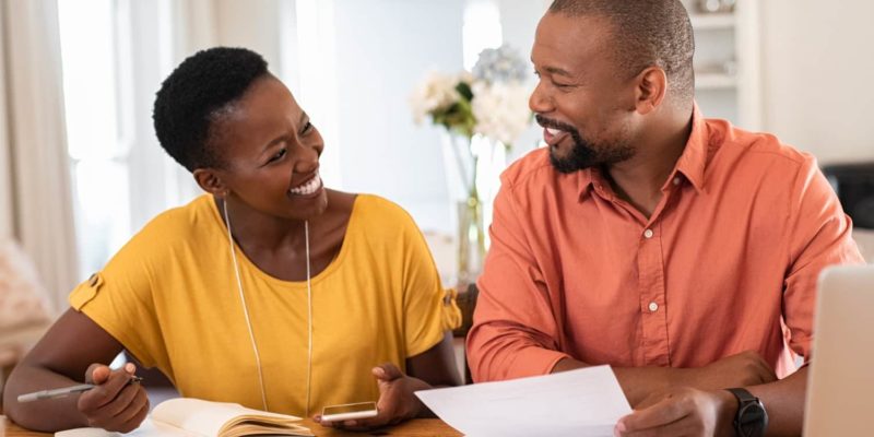 image of couple banking online for black owned banking article